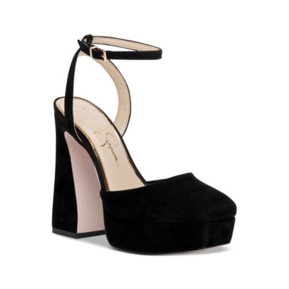 Jessica Simpson Black and Pink Platform Heels